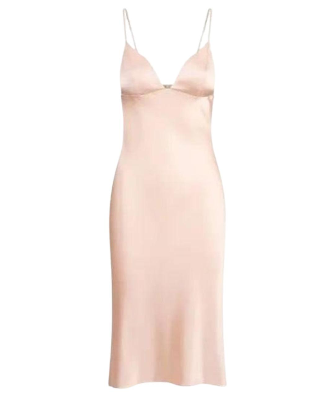 SKIMS Розовое атласное платье, фото 1