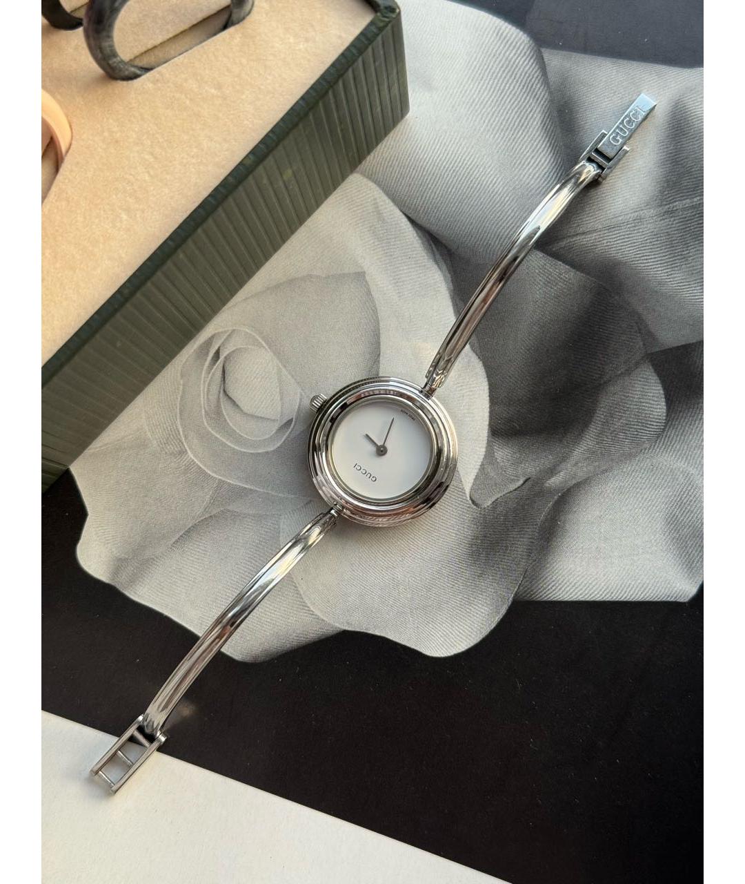 GUCCI Серебряные серебряные часы, фото 8