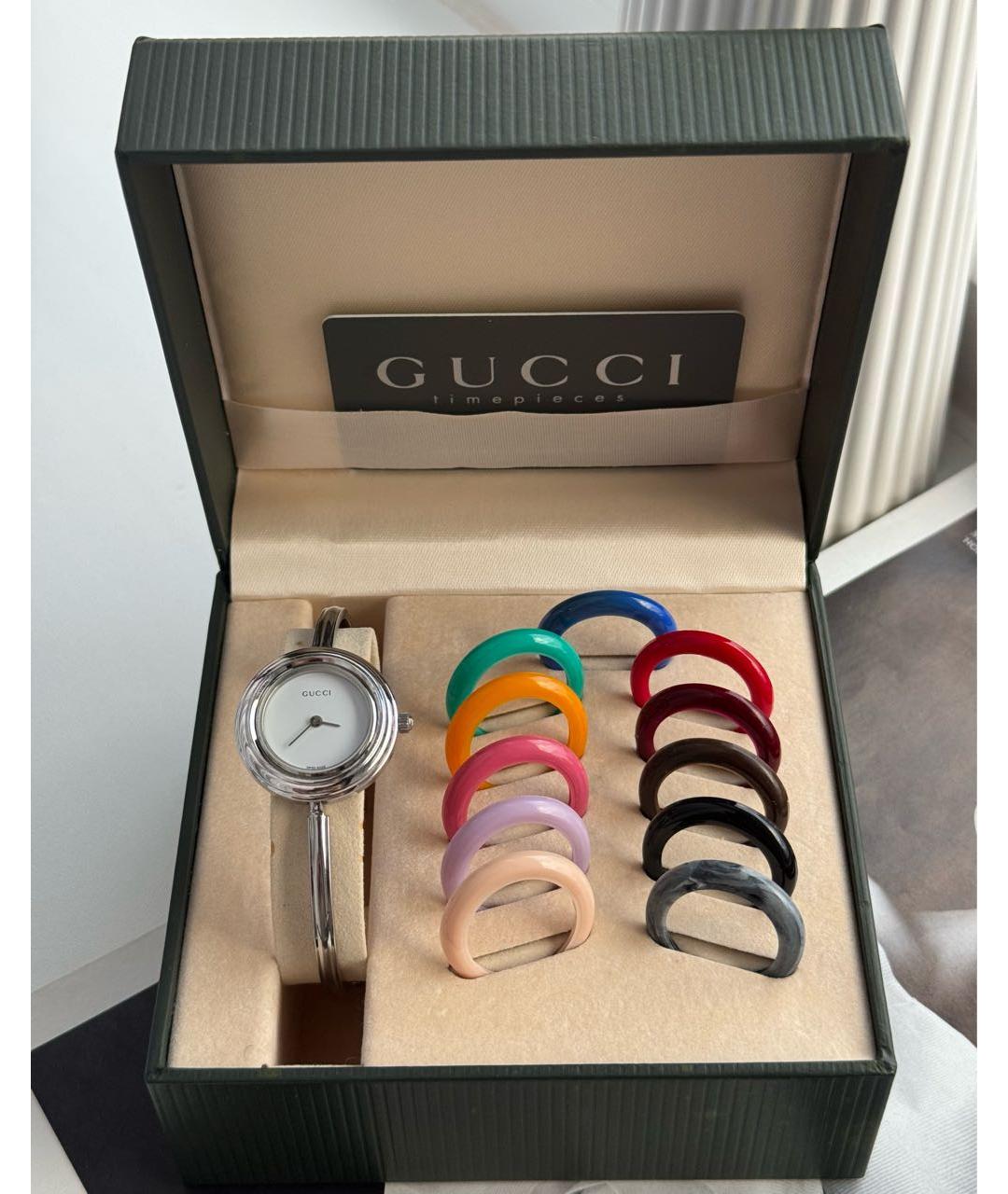 GUCCI Серебряные серебряные часы, фото 2