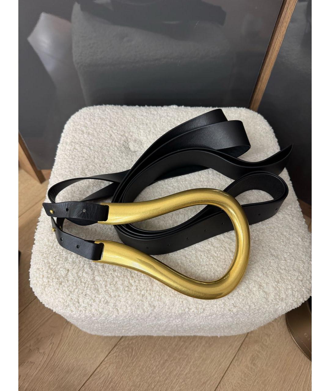 BOTTEGA VENETA Черный кожаный ремень, фото 9