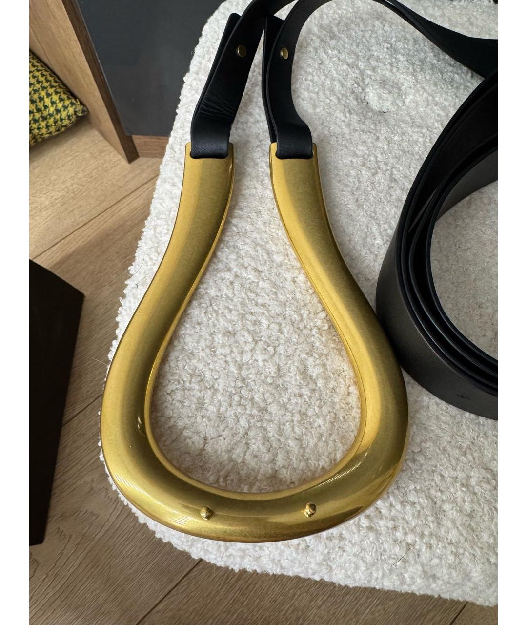 BOTTEGA VENETA Черный кожаный ремень, фото 2