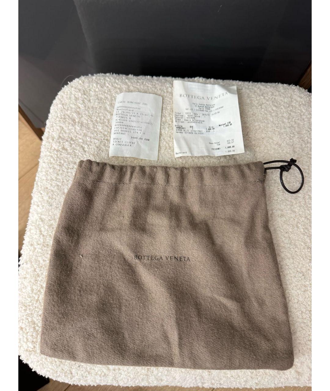 BOTTEGA VENETA Черный кожаный ремень, фото 7