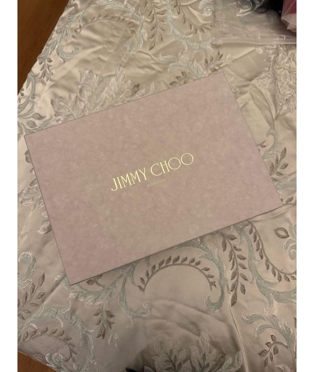 JIMMY CHOO Белые свадебные туфли на среднем каблуке, фото 6
