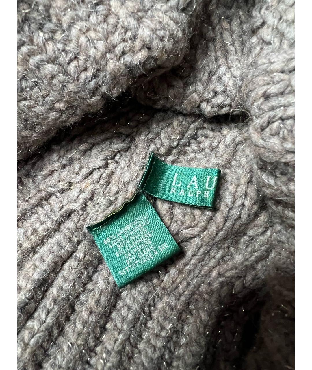 RALPH LAUREN Коричневая шерстяная шапка, фото 6