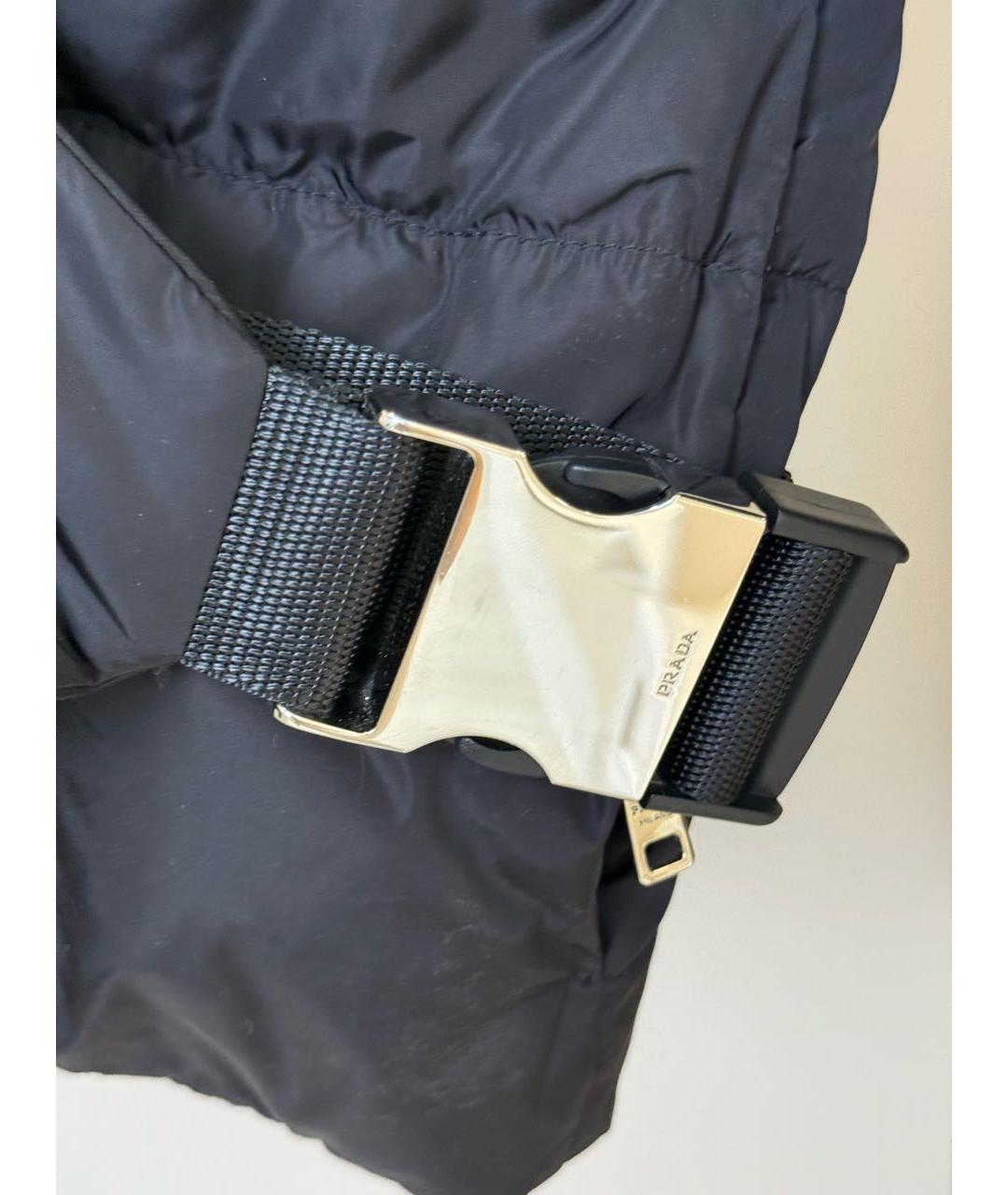 PRADA Черный полиэстеровый пуховик, фото 5