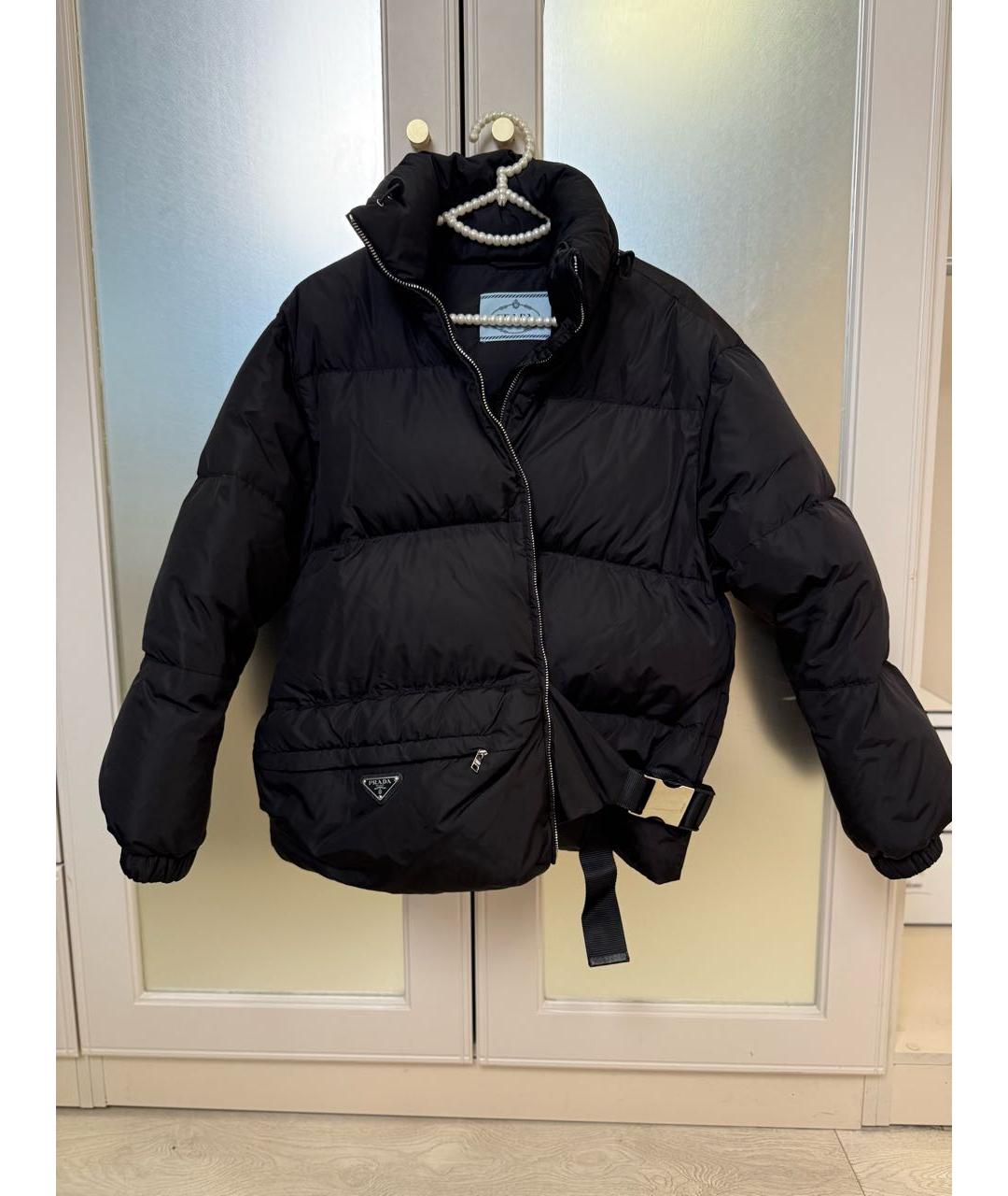 PRADA Черный полиэстеровый пуховик, фото 8