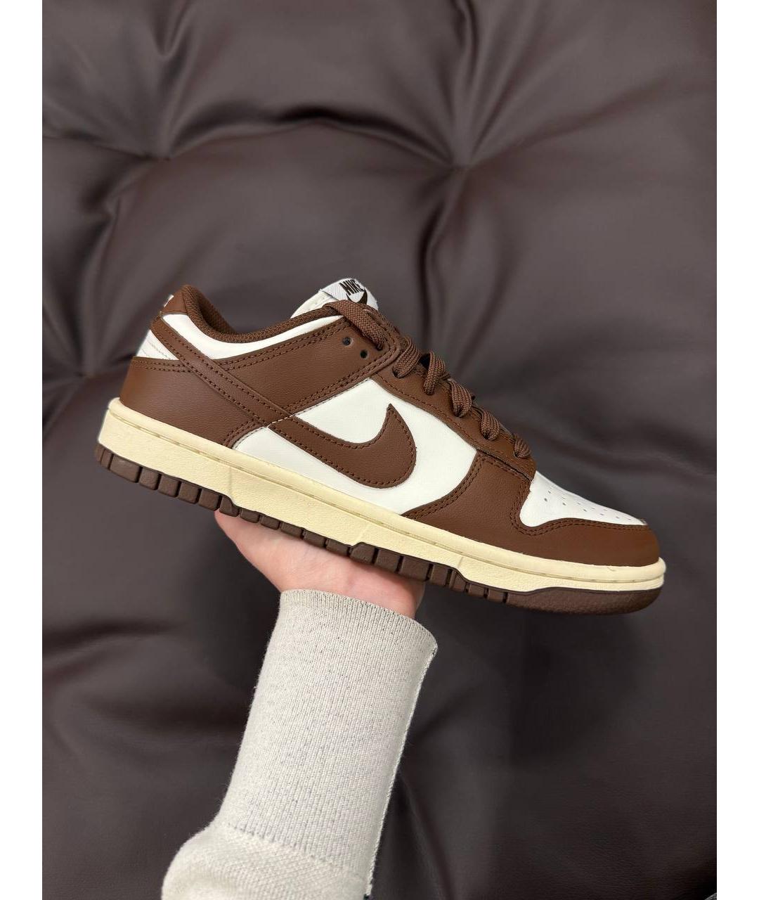 NIKE Коричневые кожаные кроссовки, фото 8