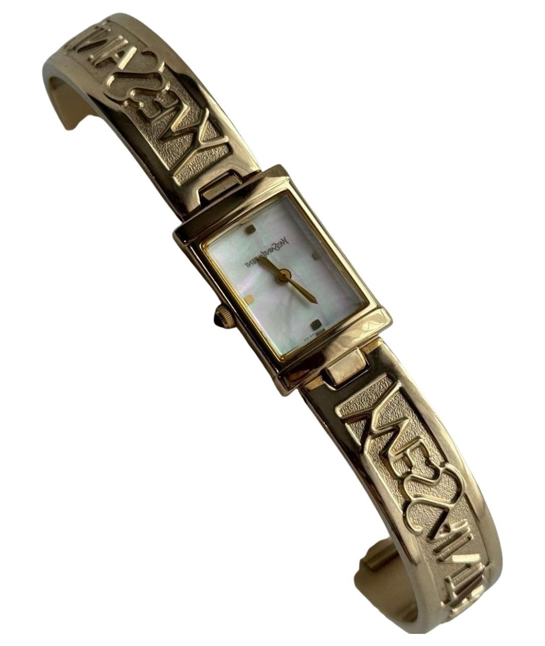 YVES SAINT LAURENT VINTAGE Золотые позолоченные часы, фото 1