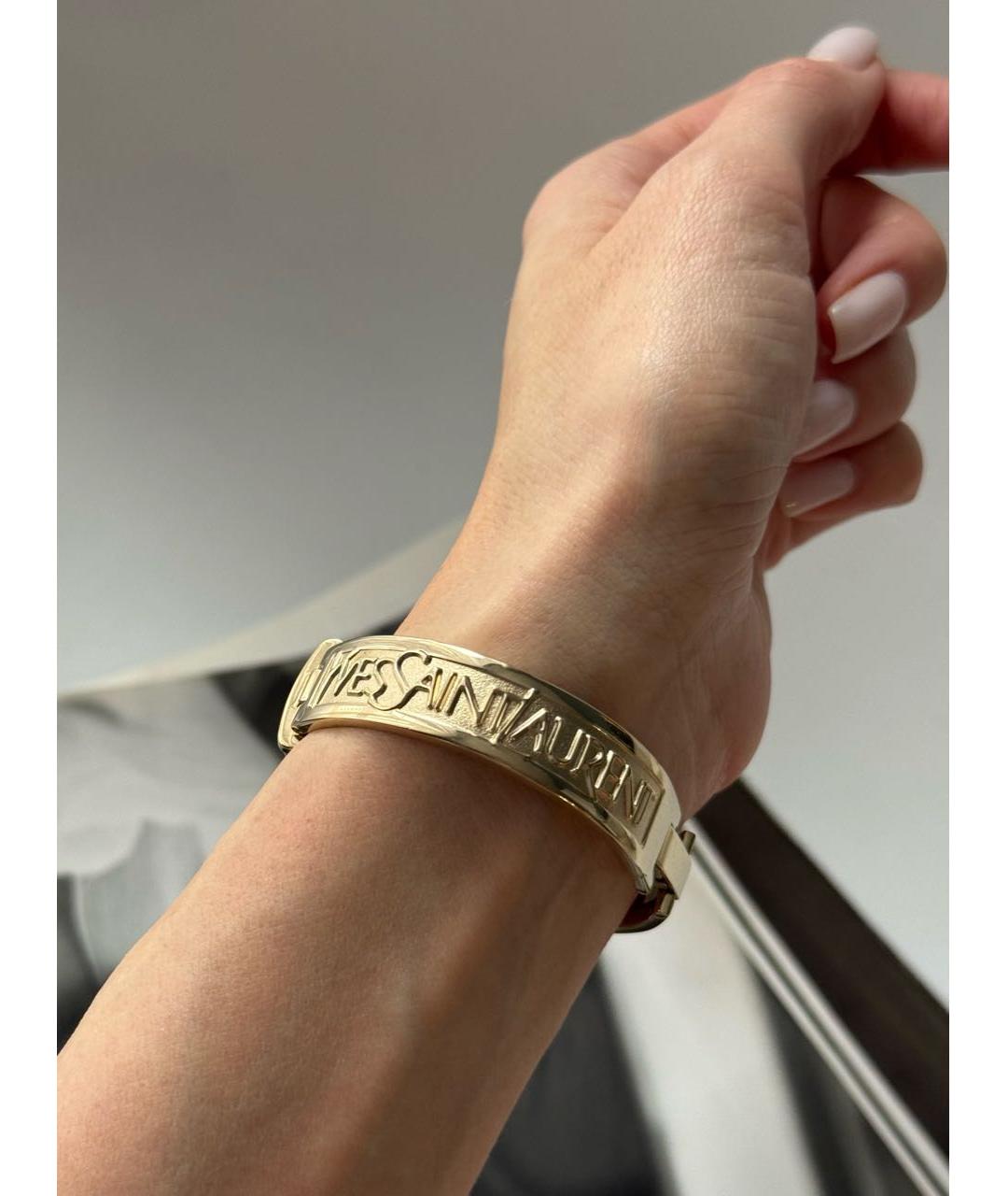 YVES SAINT LAURENT VINTAGE Золотые позолоченные часы, фото 5