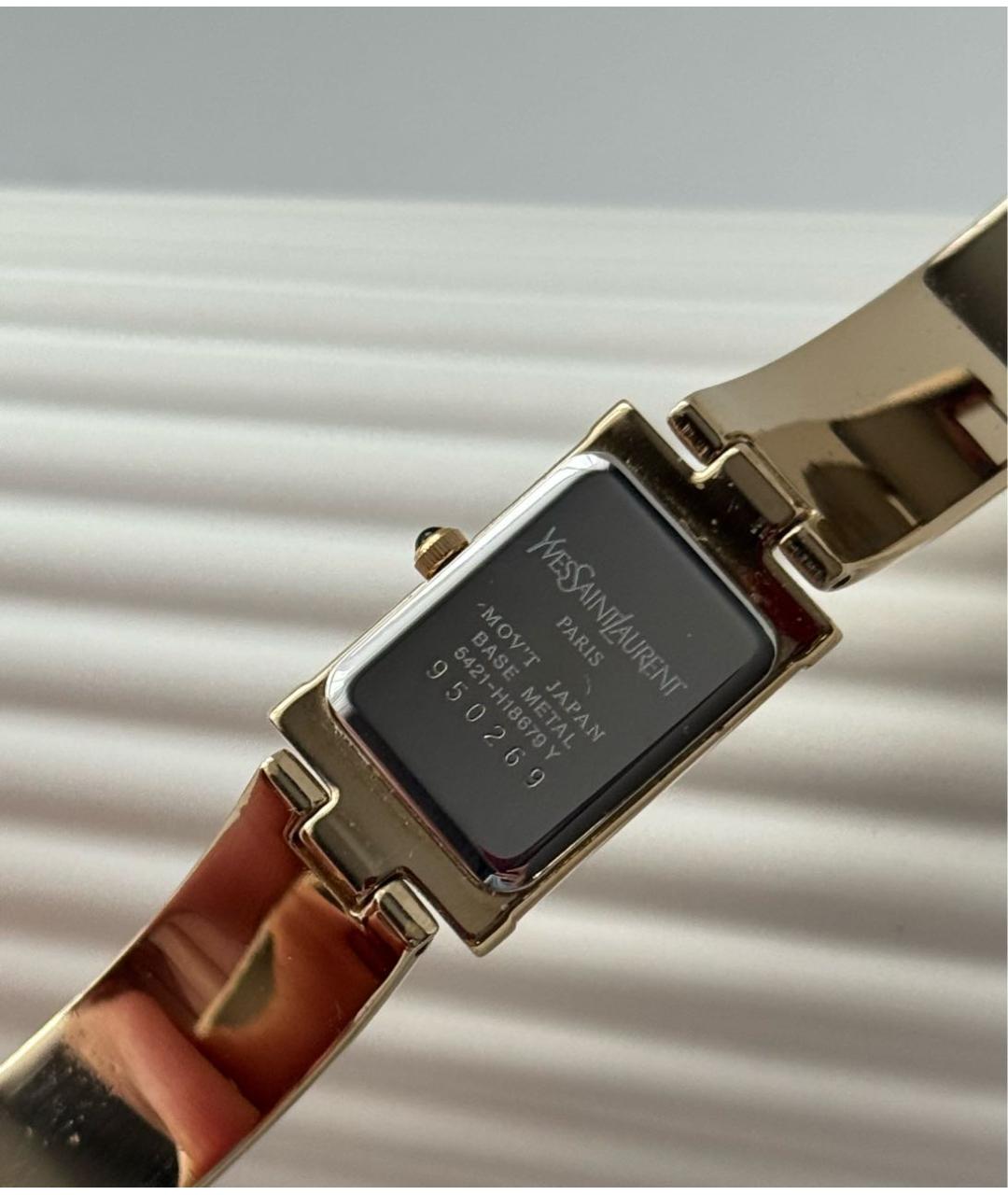 YVES SAINT LAURENT VINTAGE Золотые позолоченные часы, фото 2