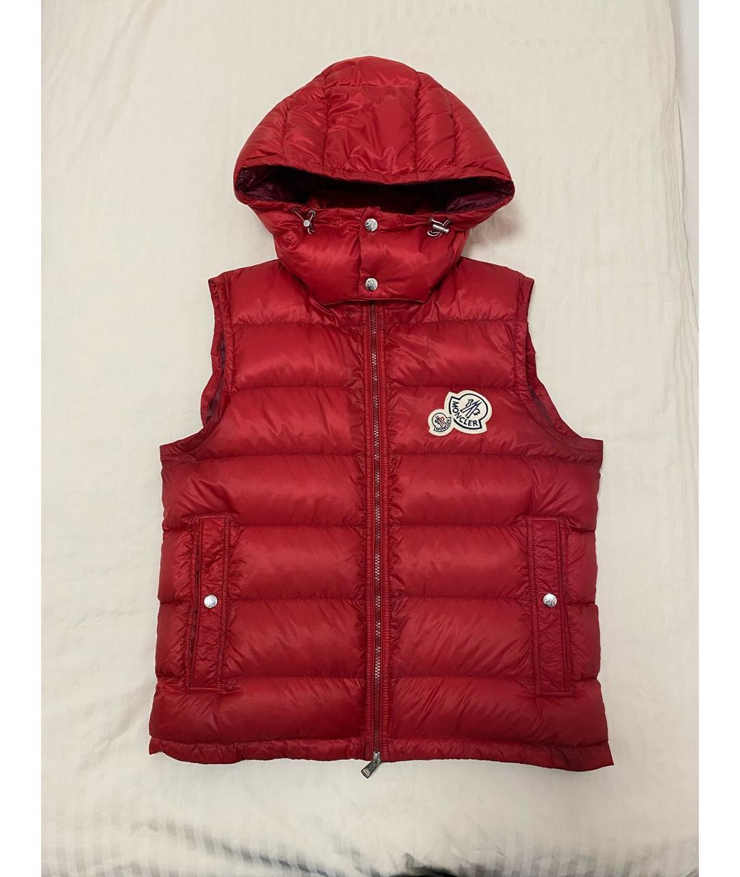 MONCLER Красный полиамидовый жилет, фото 2
