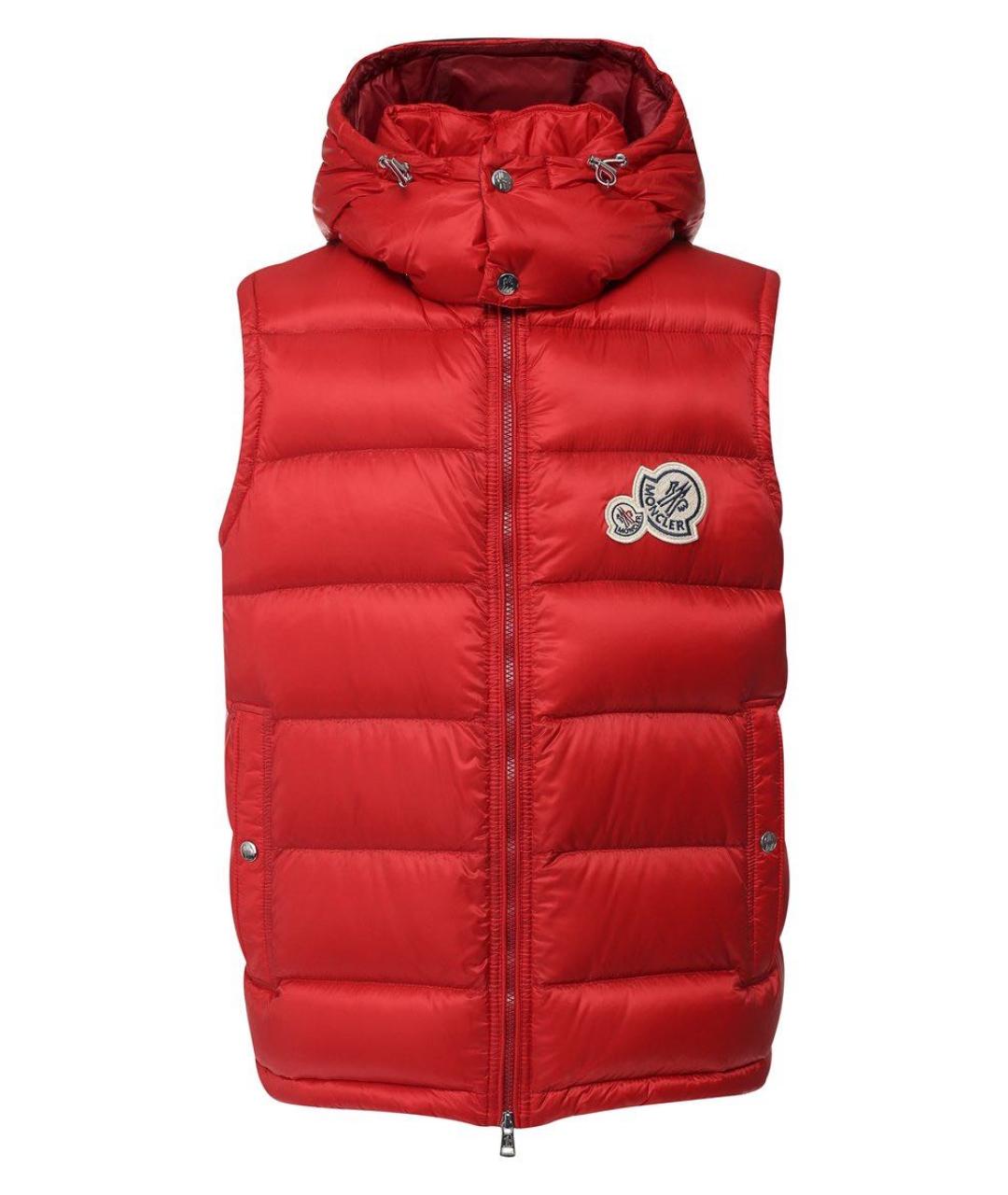 MONCLER Красный полиамидовый жилет, фото 9
