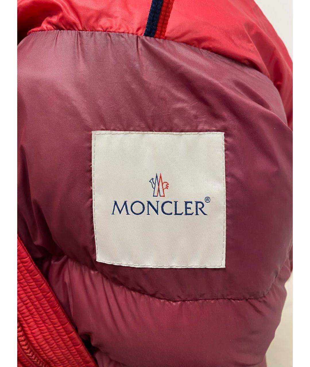 MONCLER Красный полиамидовый жилет, фото 6