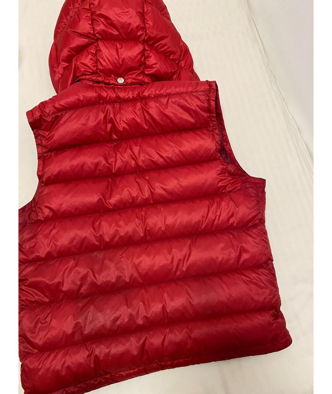 MONCLER Красный полиамидовый жилет, фото 3