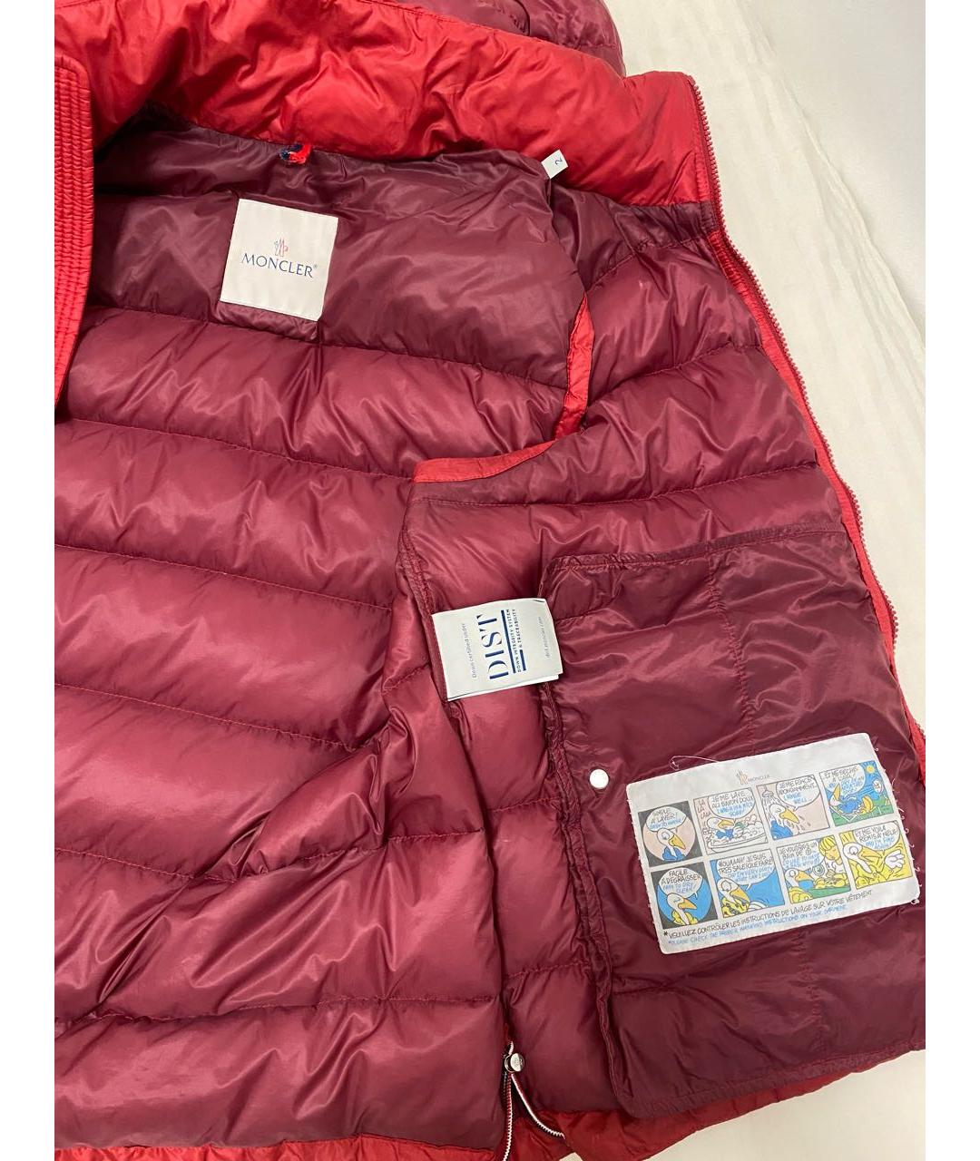 MONCLER Красный полиамидовый жилет, фото 5