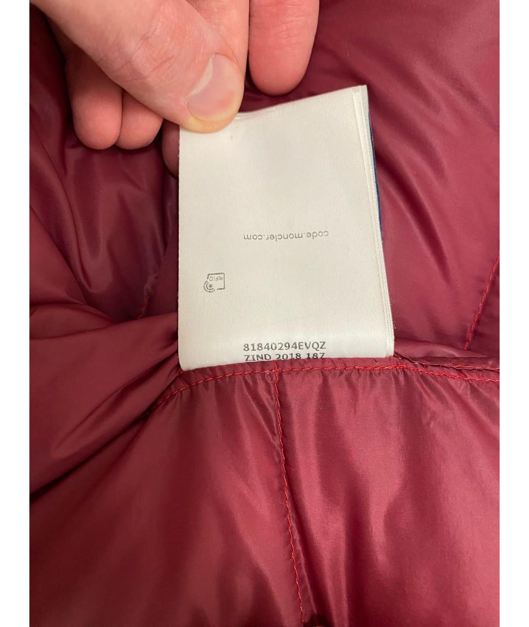 MONCLER Красный полиамидовый жилет, фото 8