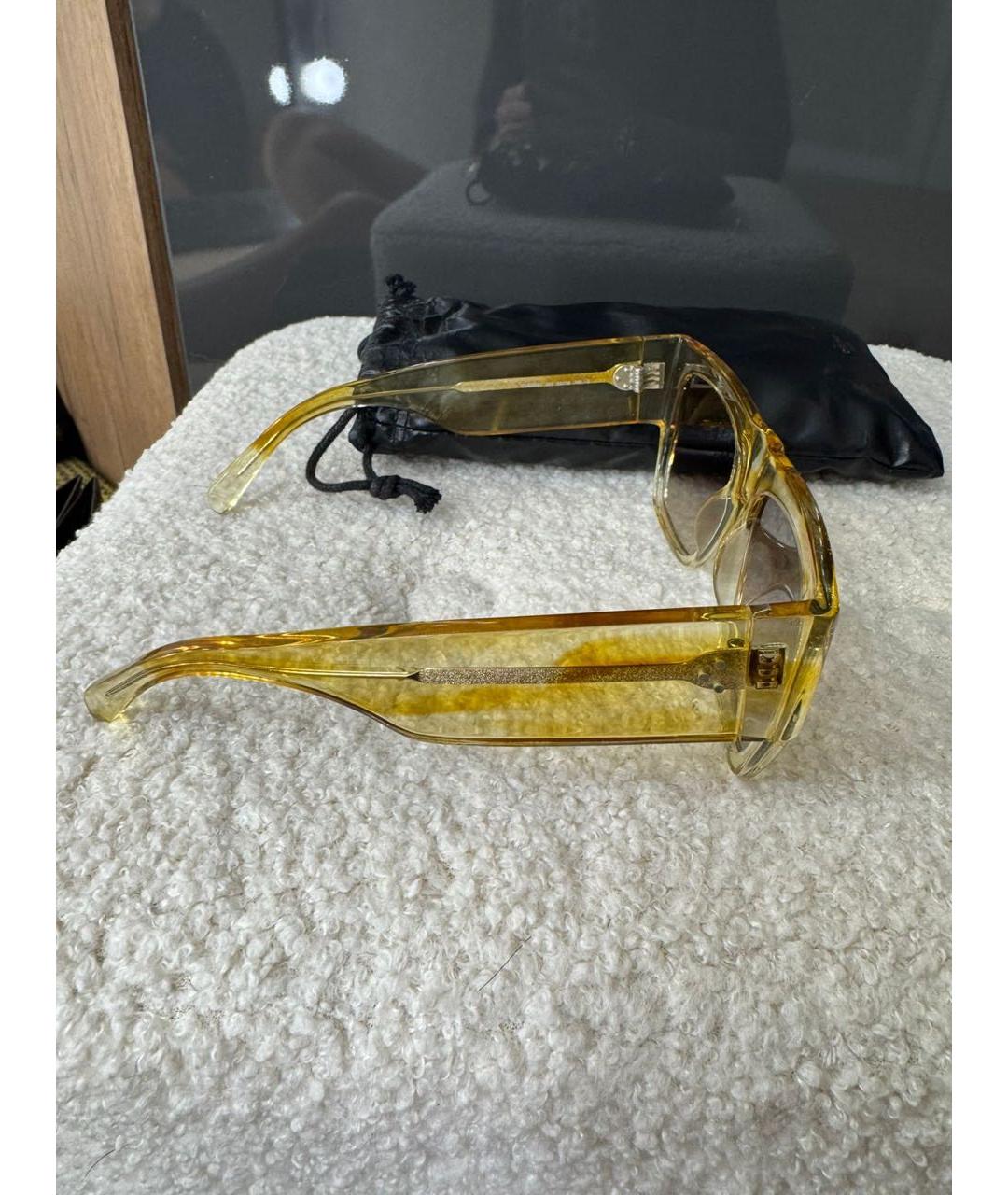 CELINE Золотые пластиковые солнцезащитные очки, фото 5