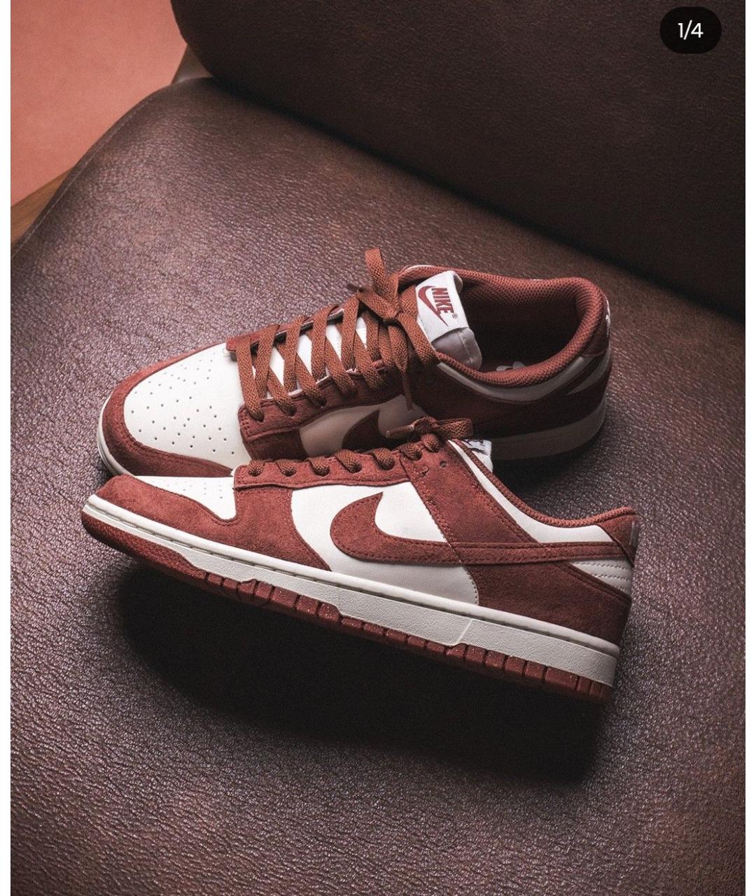 NIKE Коричневые замшевые кроссовки, фото 5