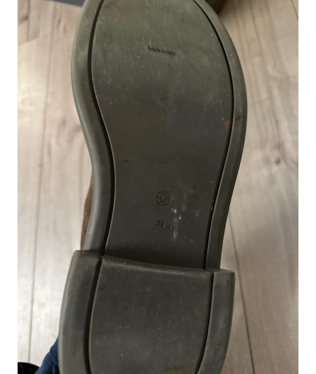 THE ROW Коричневые замшевые ботинки, фото 5