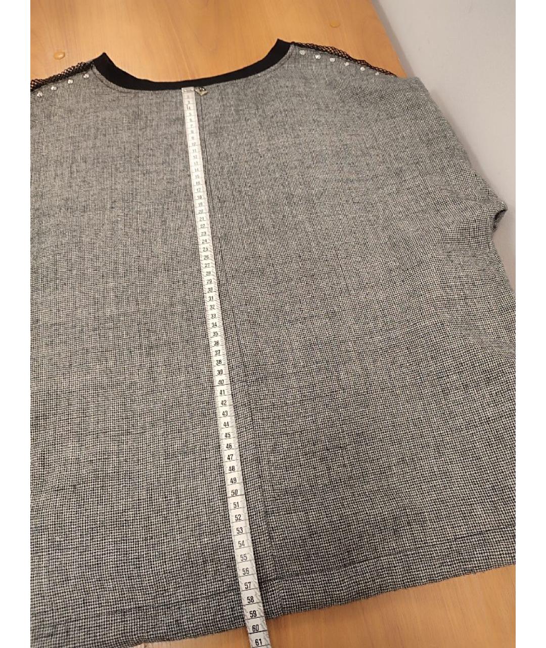 TWIN-SET Серая шерстяная блузы, фото 6