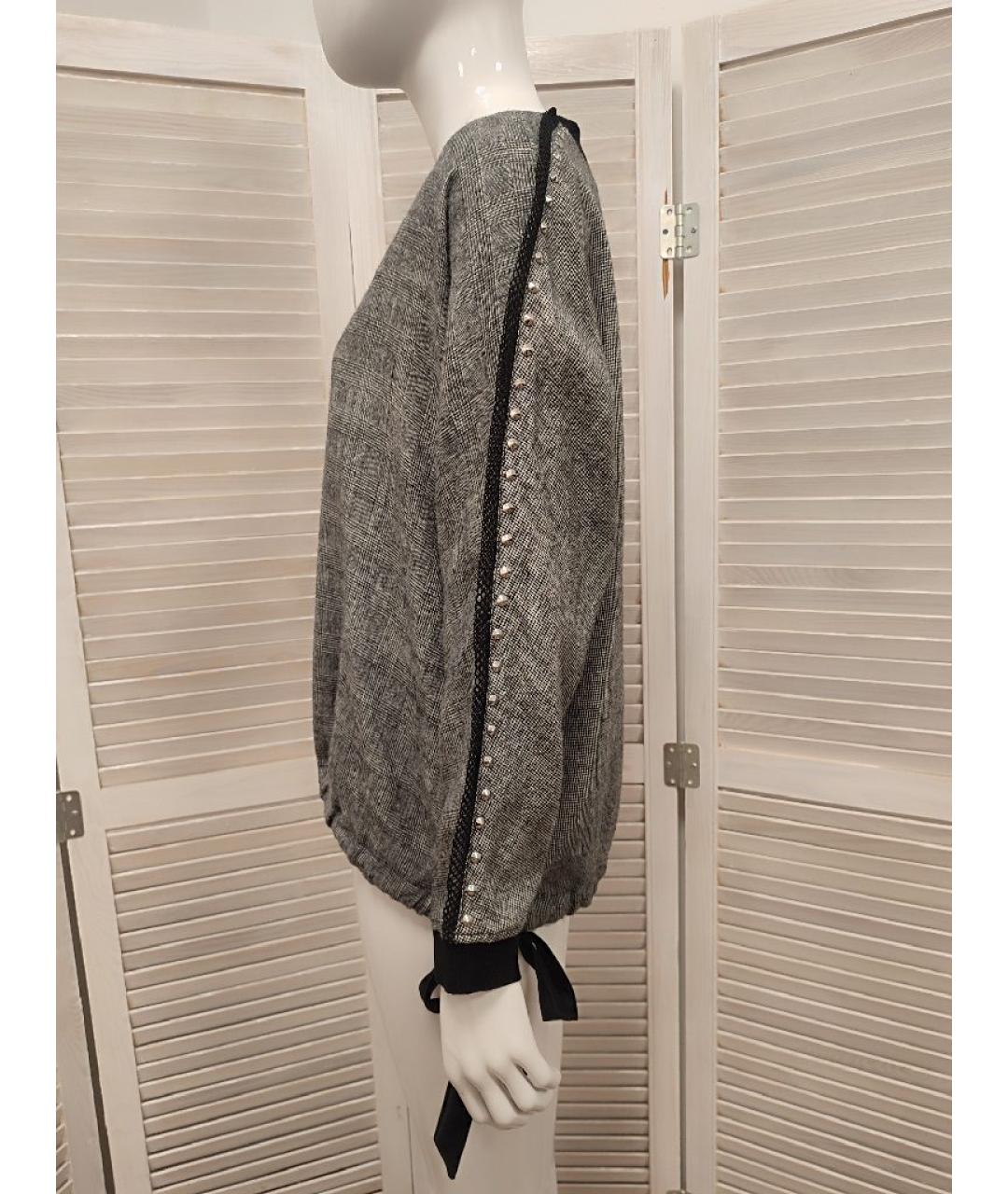 TWIN-SET Серая шерстяная блузы, фото 4