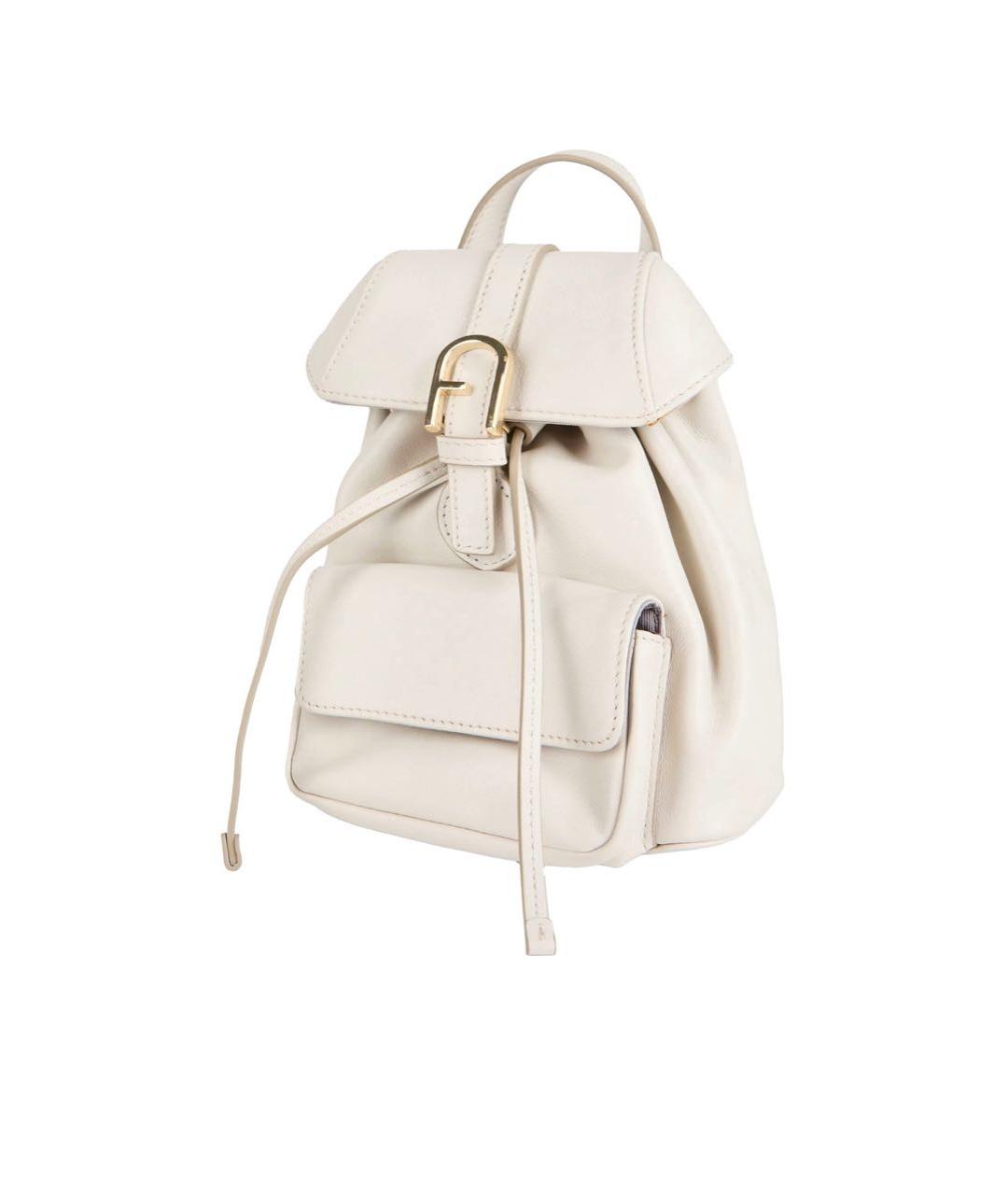 FURLA Бежевый кожаный рюкзак, фото 2