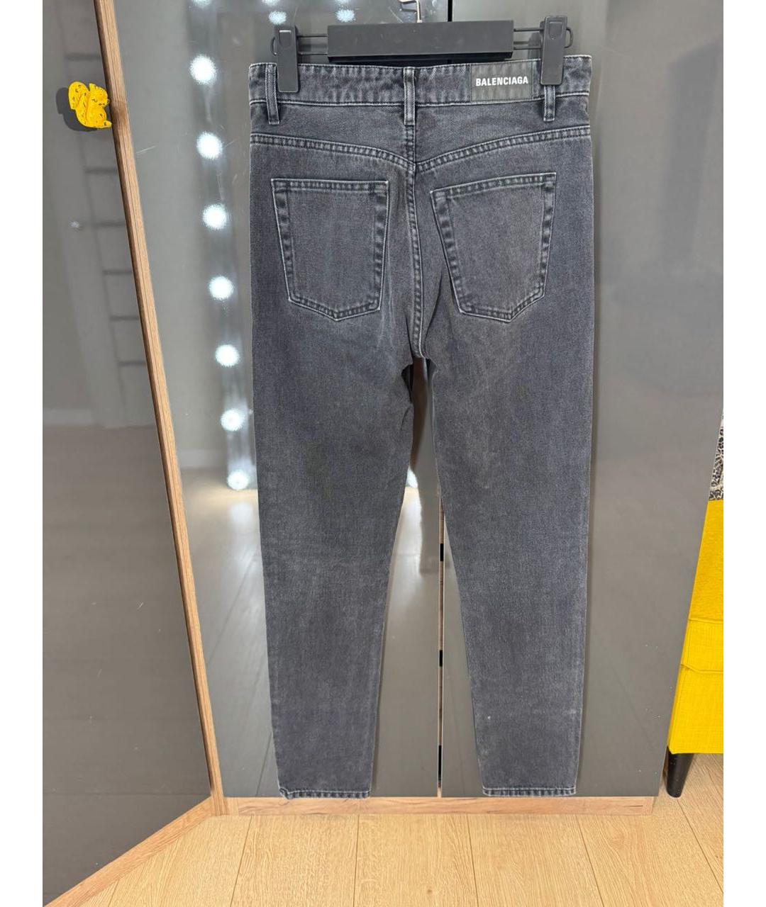 BALENCIAGA Антрацитовые прямые джинсы, фото 9