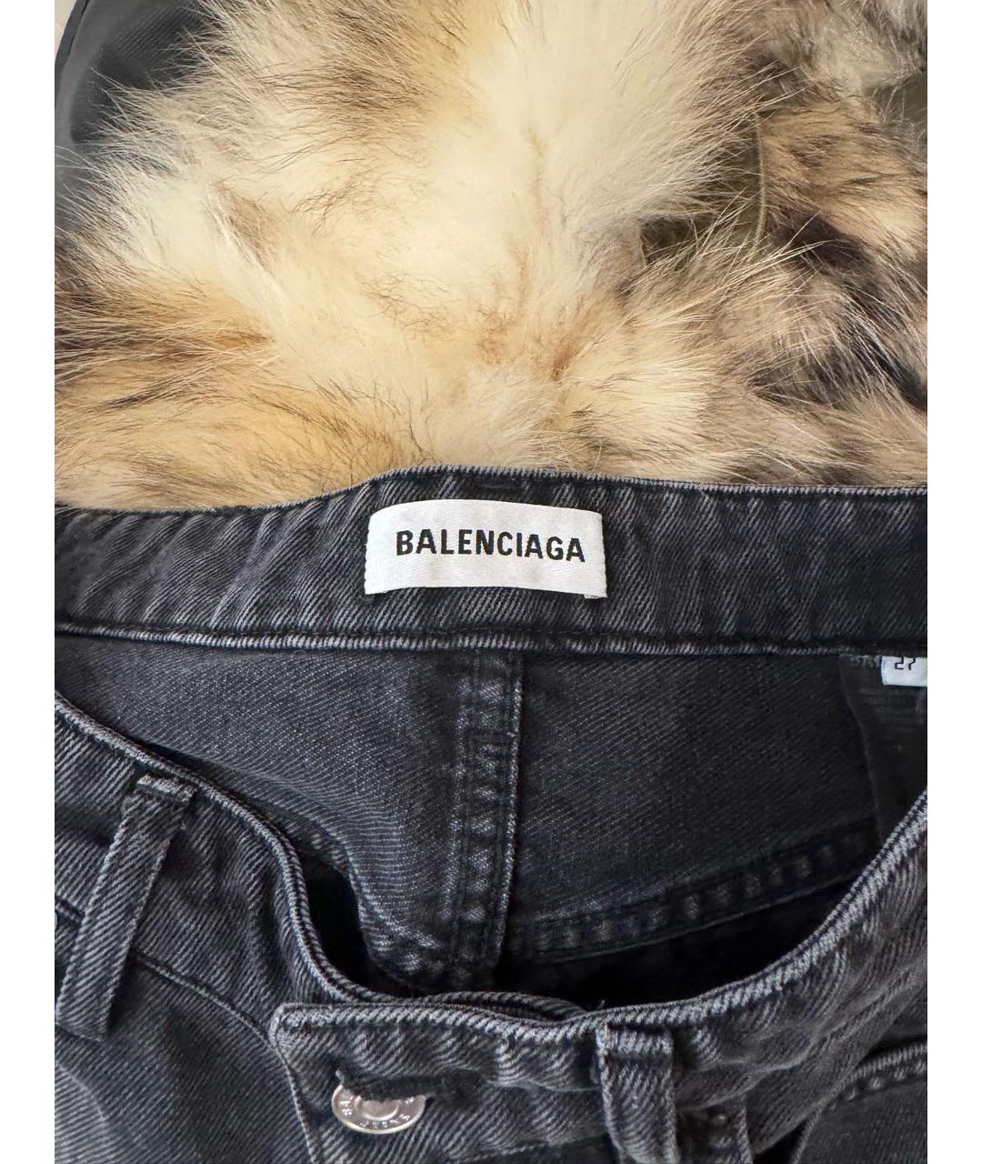 BALENCIAGA Антрацитовые прямые джинсы, фото 7