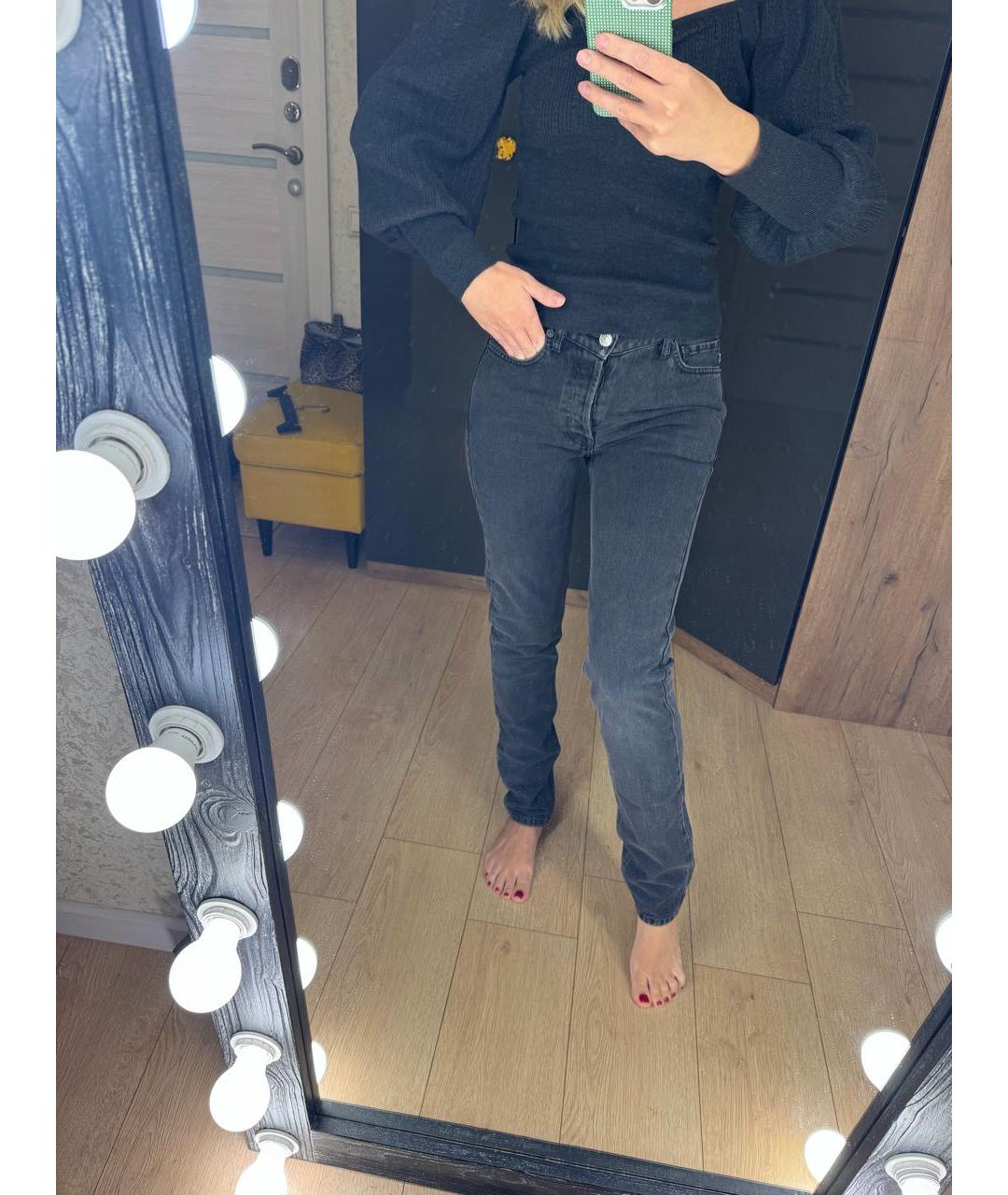 BALENCIAGA Антрацитовые прямые джинсы, фото 5