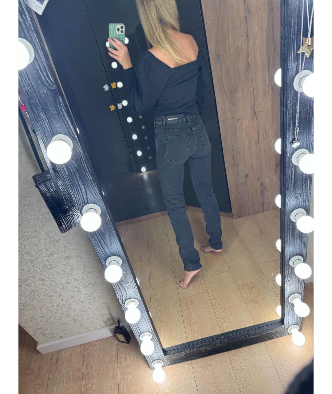 BALENCIAGA Антрацитовые прямые джинсы, фото 6