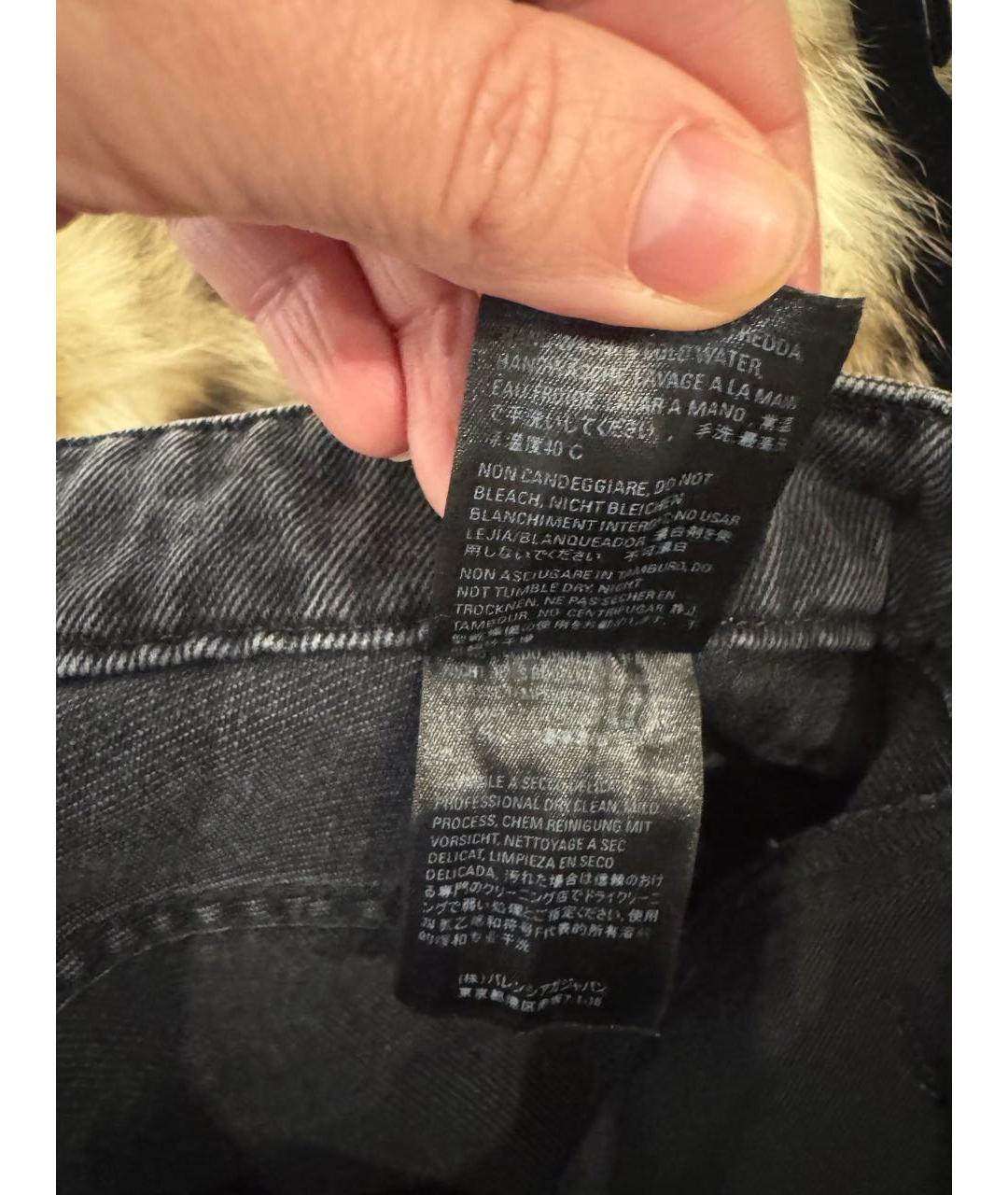BALENCIAGA Антрацитовые прямые джинсы, фото 8