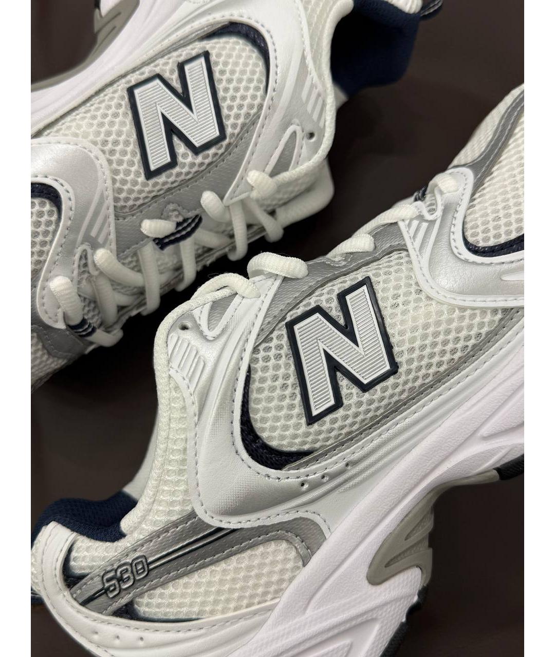 NEW BALANCE Белые кожаные кроссовки, фото 2