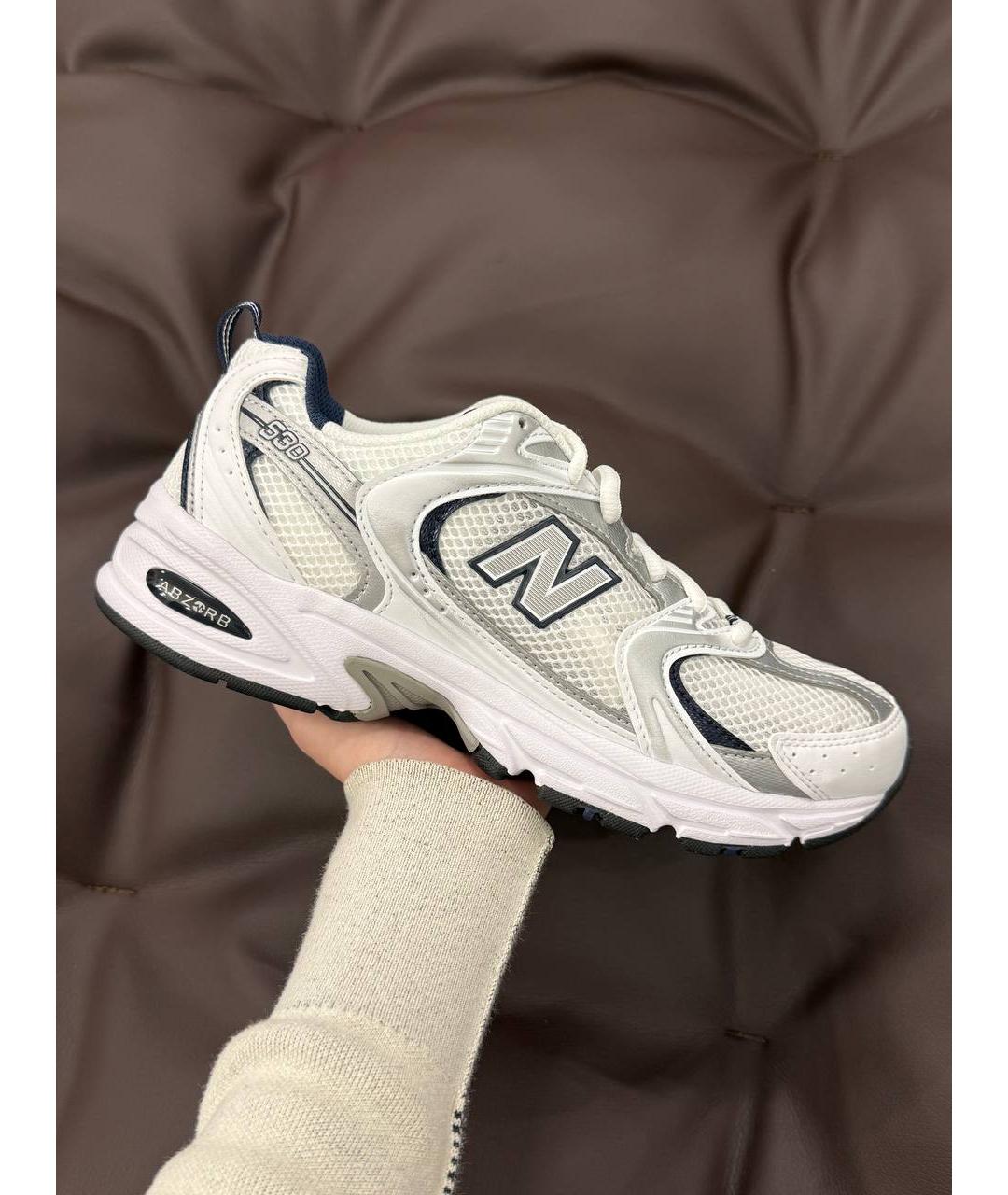 NEW BALANCE Белые кожаные кроссовки, фото 7