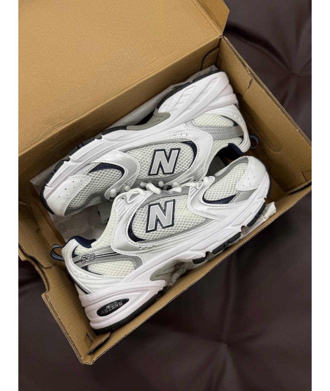 NEW BALANCE Белые кожаные кроссовки, фото 3