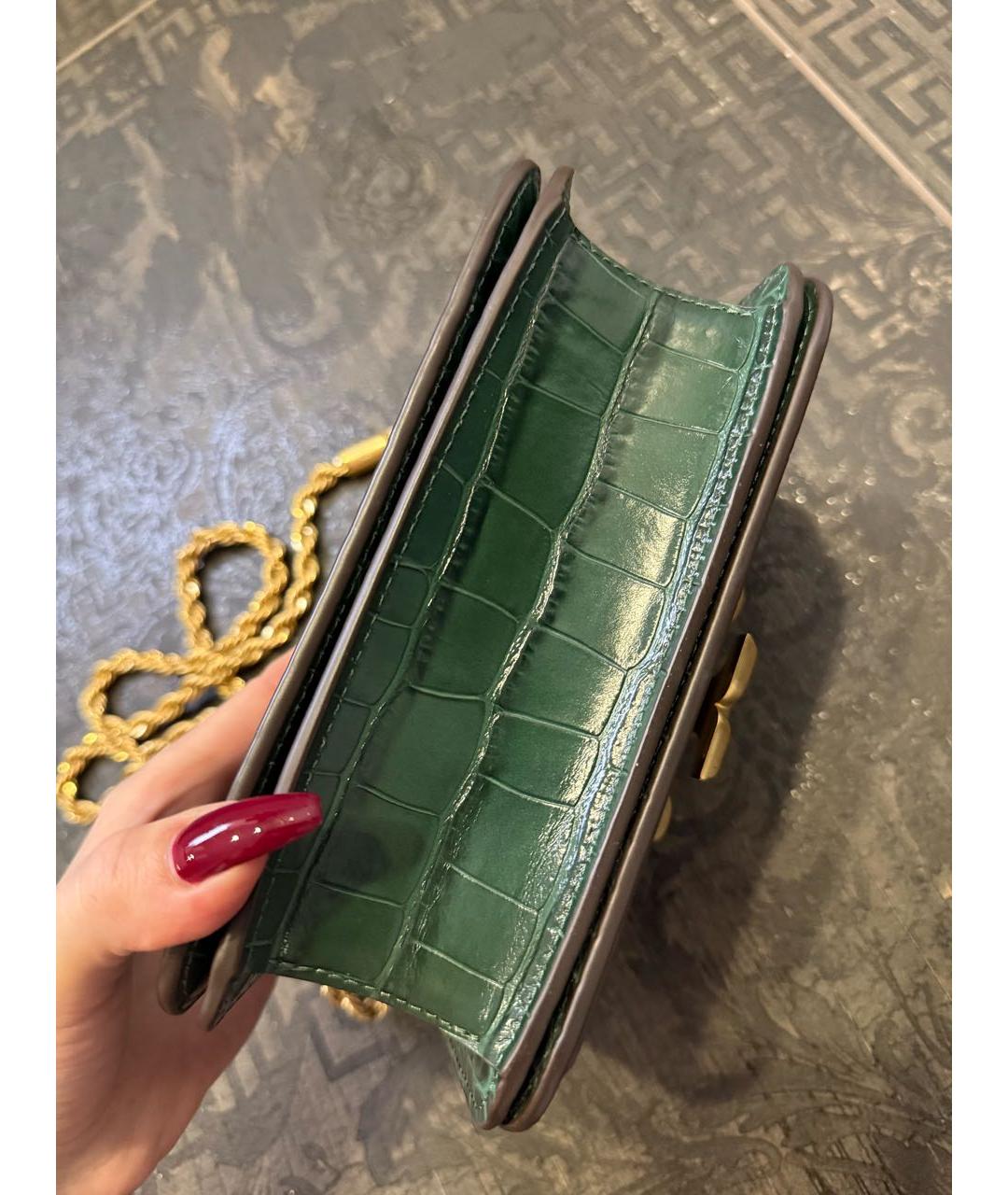 TORY BURCH Зеленая сумка через плечо из искусственной кожи, фото 4