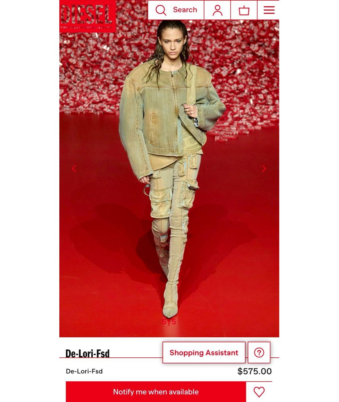 DIESEL Хаки хлопковая юбка мини, фото 4