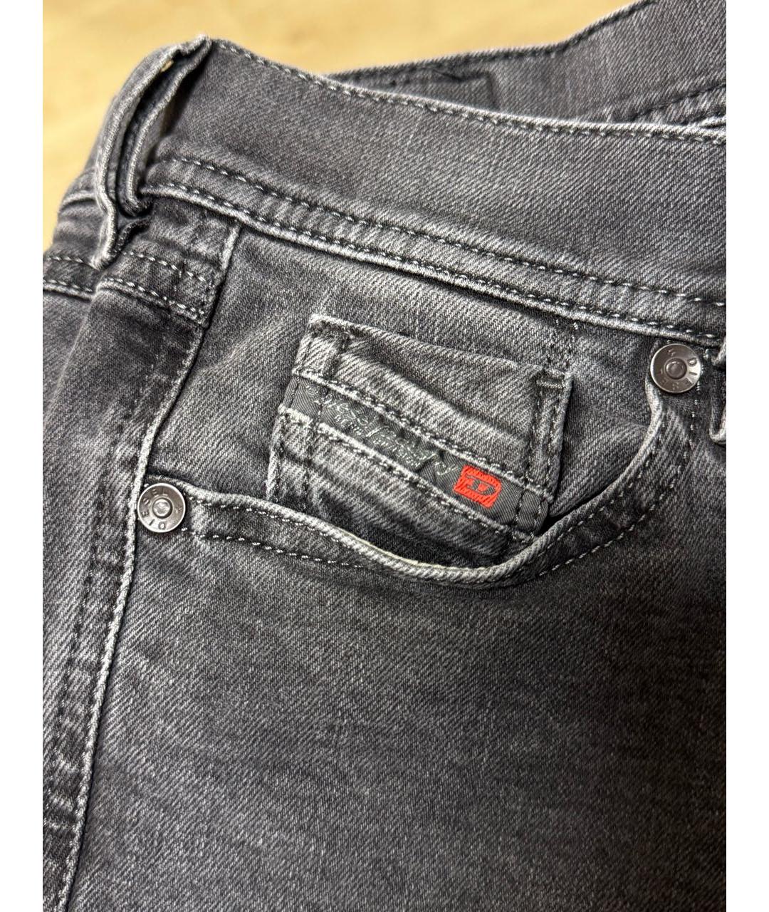 DIESEL Антрацитовые хлопковые джинсы слим, фото 8