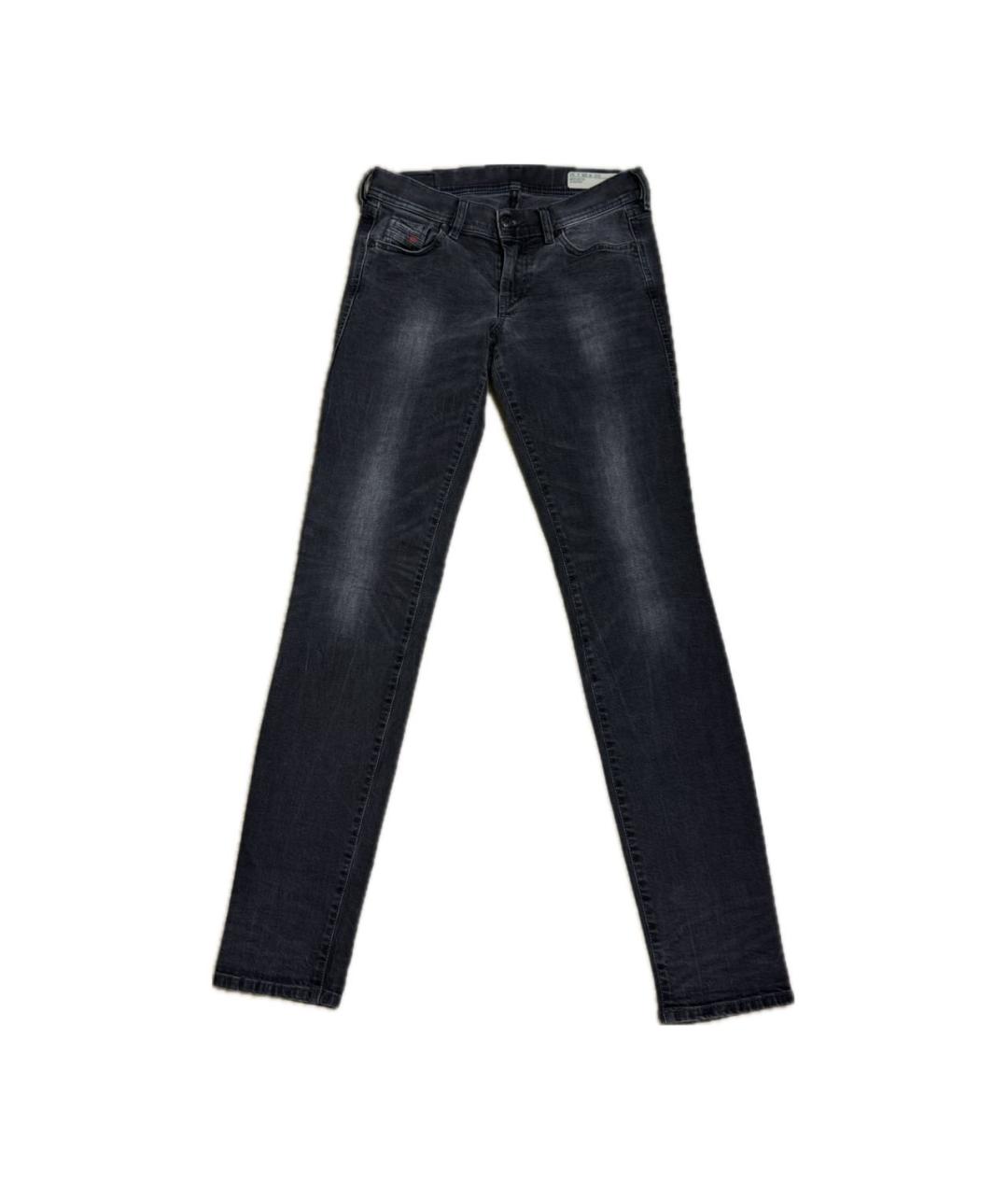 DIESEL Антрацитовые хлопковые джинсы слим, фото 1