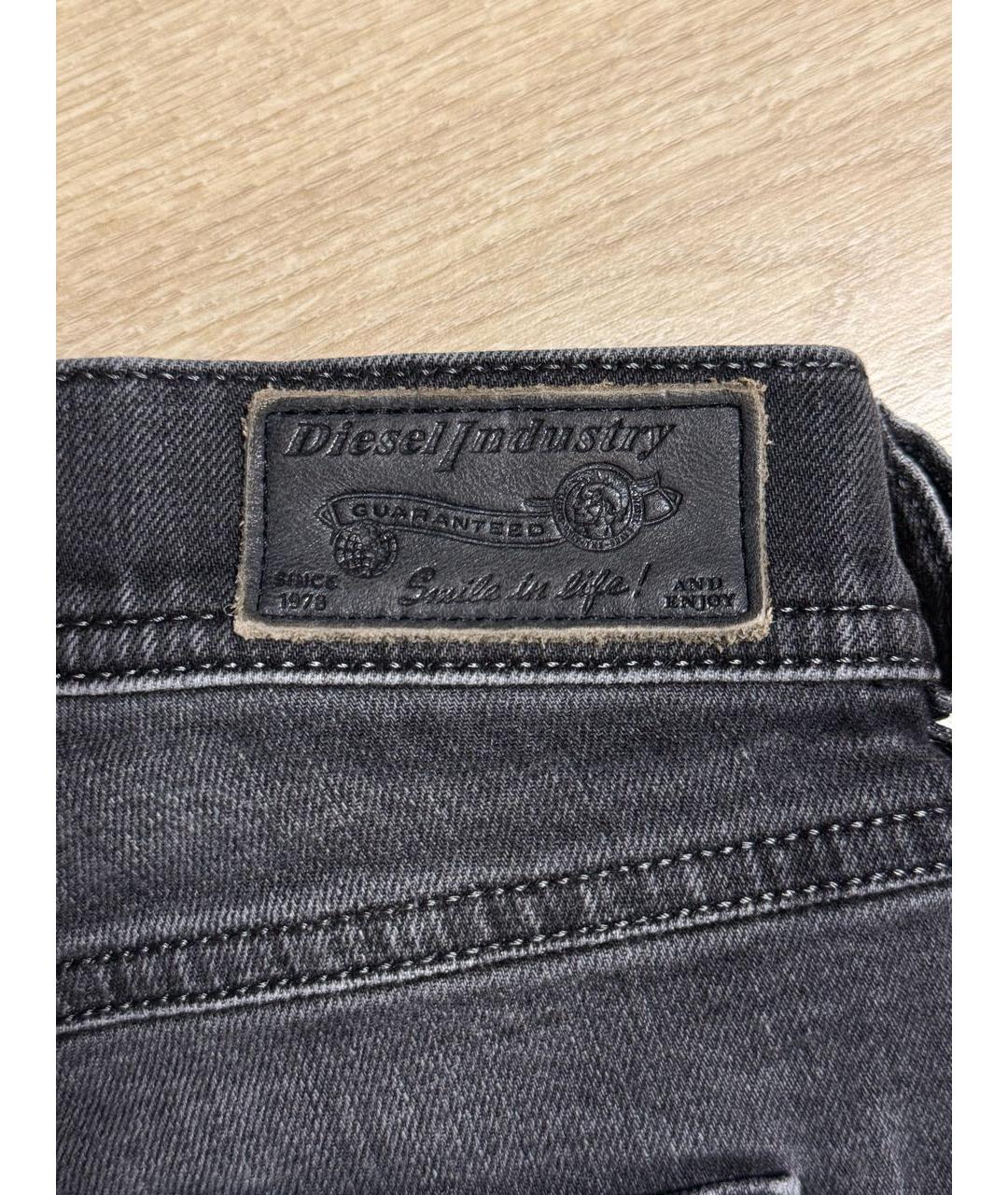 DIESEL Антрацитовые хлопковые джинсы слим, фото 5