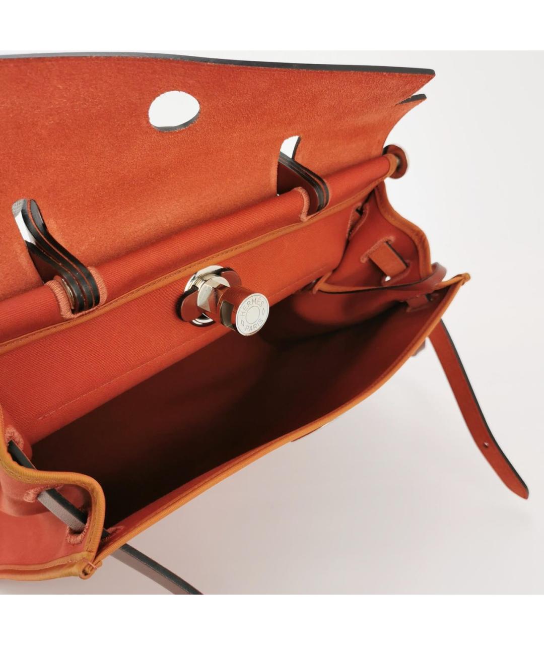 HERMES Бордовая кожаная сумка через плечо, фото 7