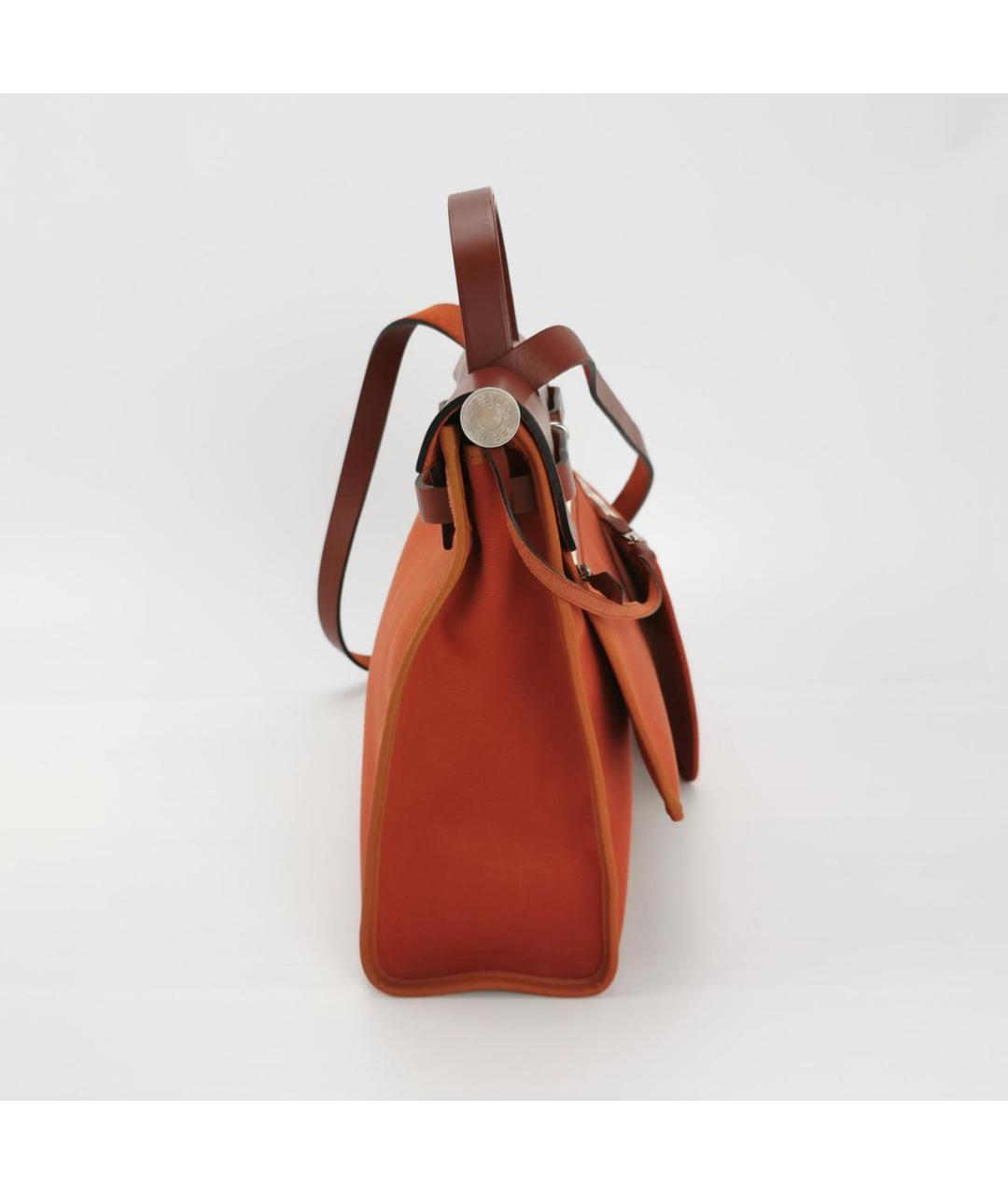 HERMES Бордовая кожаная сумка через плечо, фото 3