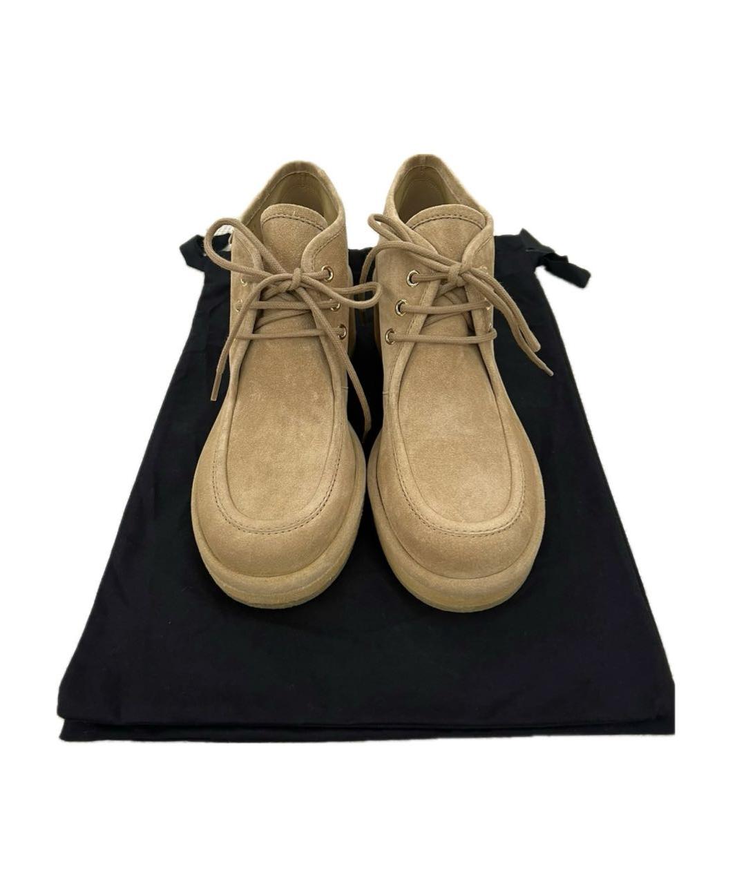 CHANEL Бежевые замшевые ботинки, фото 2