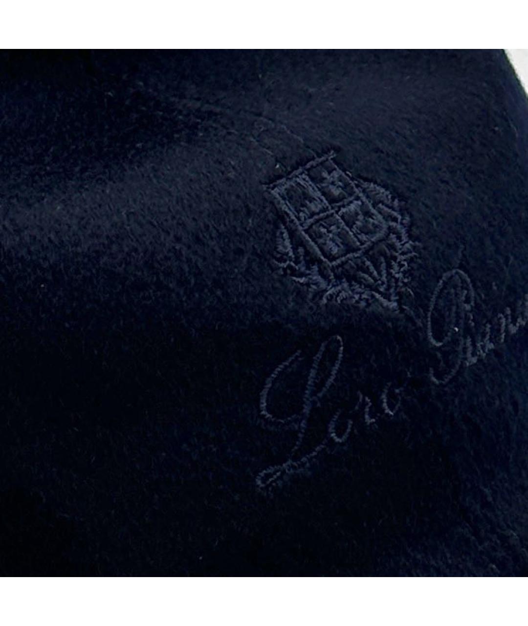 LORO PIANA Темно-синяя кашемировая кепка/бейсболка, фото 4