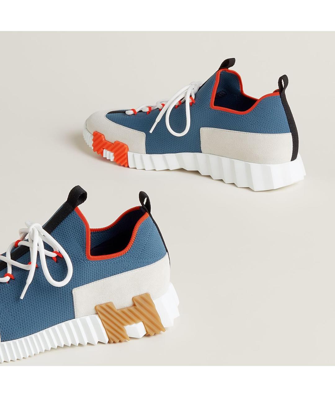 HERMES Мульти текстильные низкие кроссовки / кеды, фото 4