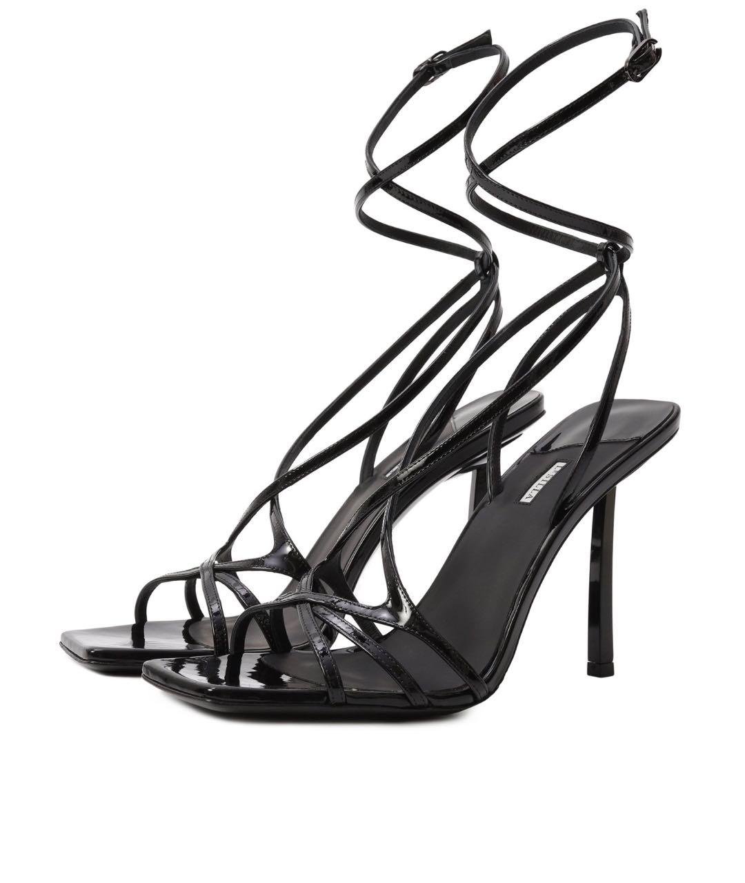 LE SILLA Черные кожаные босоножки, фото 6