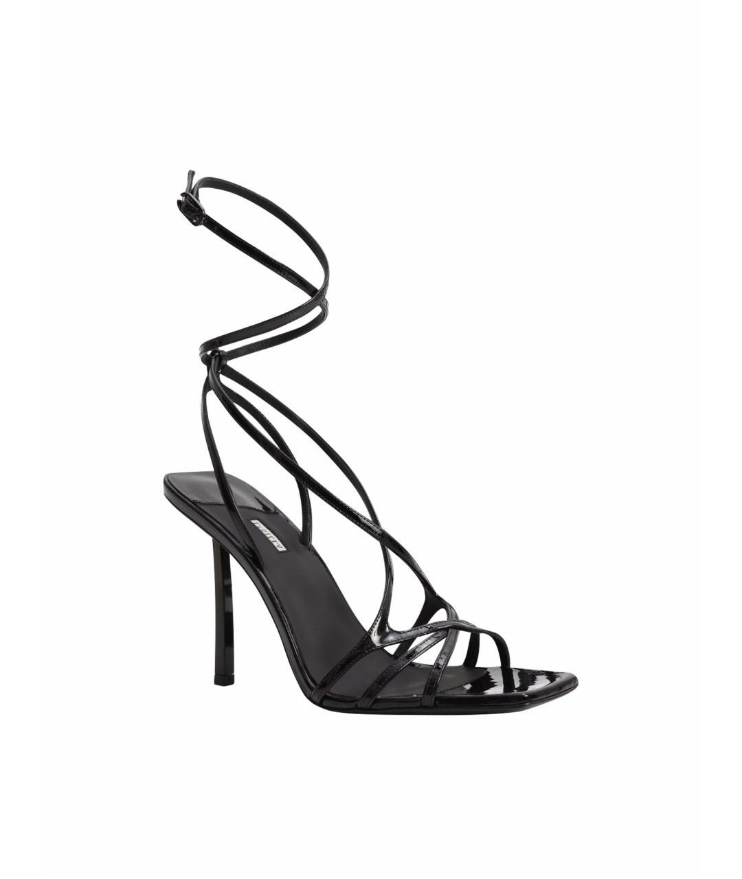 LE SILLA Черные кожаные босоножки, фото 1