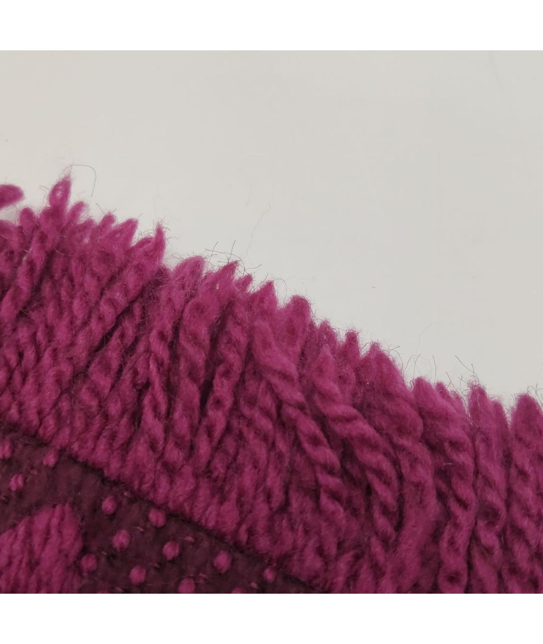 LOUIS VUITTON Фиолетовый шерстяной шарф, фото 5