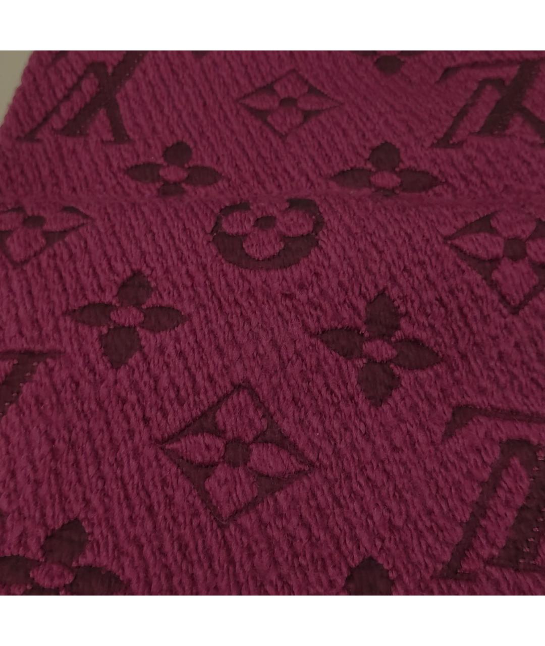 LOUIS VUITTON Фиолетовый шерстяной шарф, фото 4
