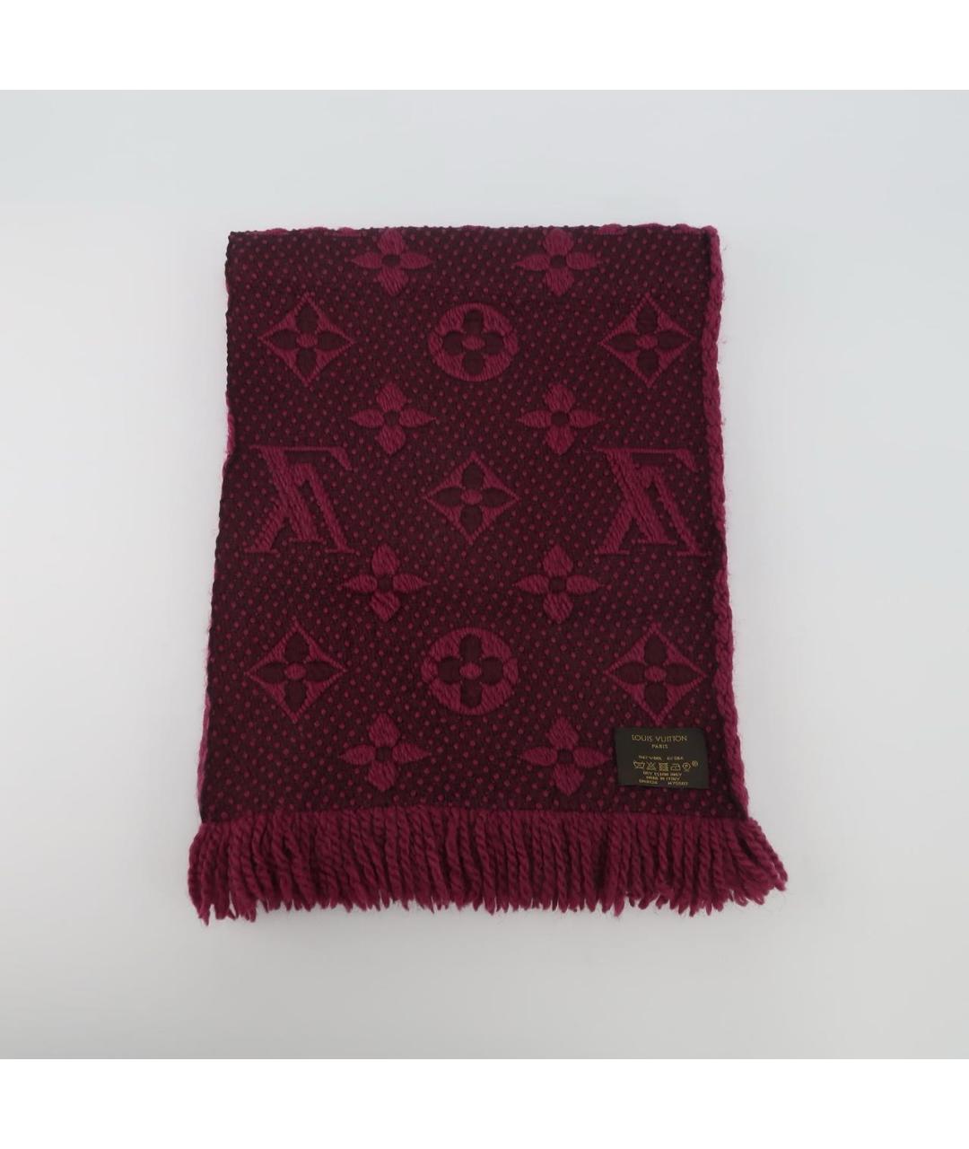 LOUIS VUITTON Фиолетовый шерстяной шарф, фото 2
