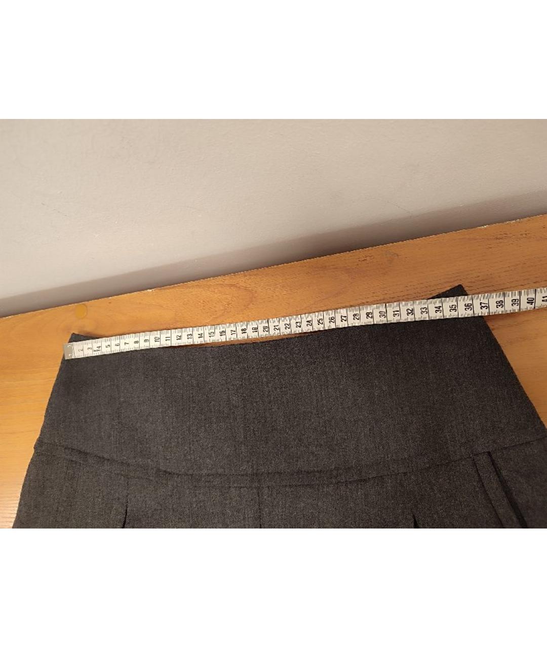SPORT MAX CODE Серая шерстяная юбка миди, фото 7